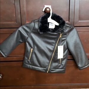 Little girls black warm jacket 2t Oshkosh
